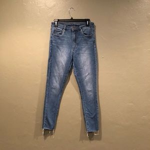 Articles of Society high waisted stretch skinny ankle crop jeans